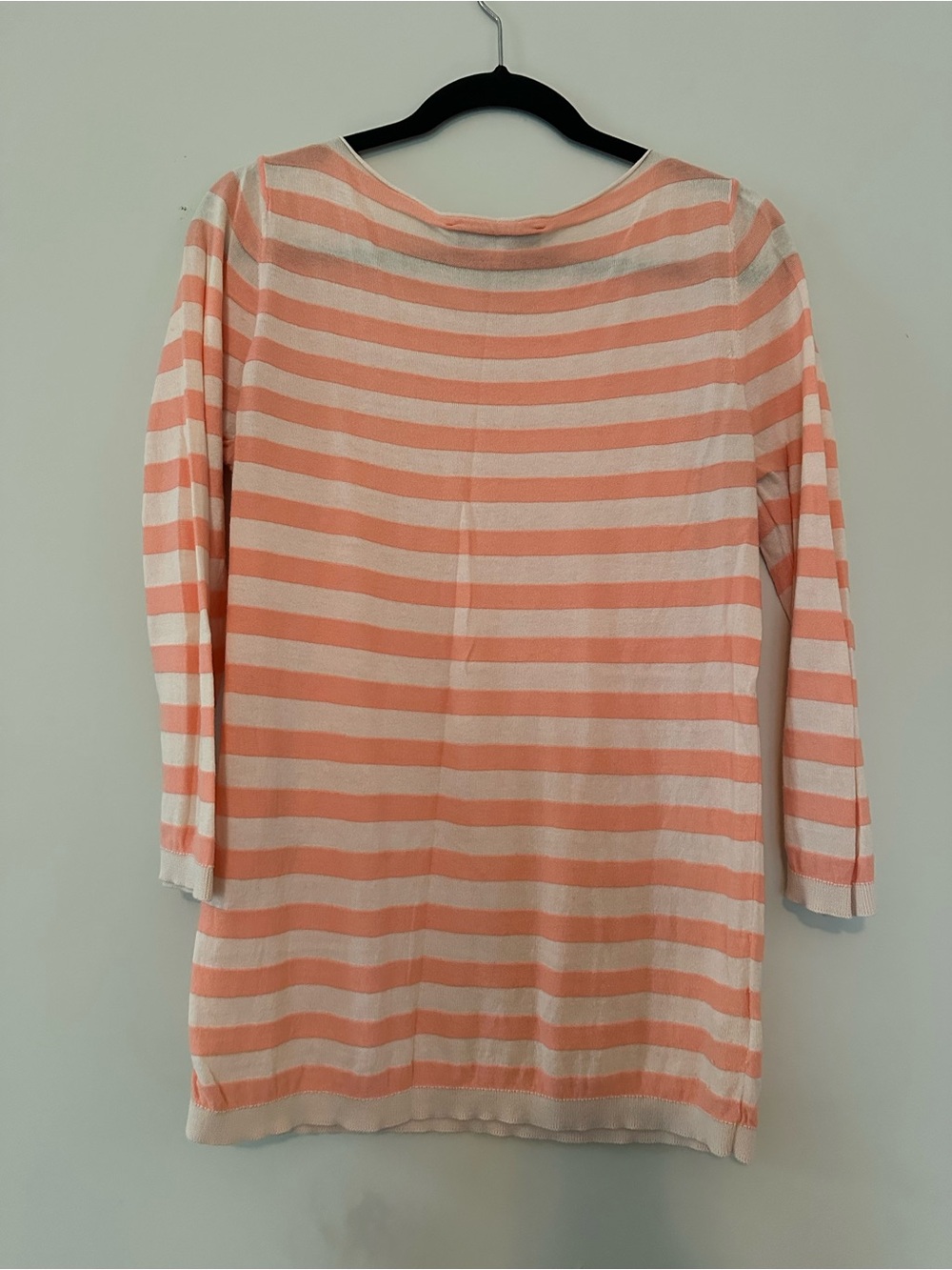 LOFT Peach and Cream Striped Knit Tee - Picture 5 of 5
